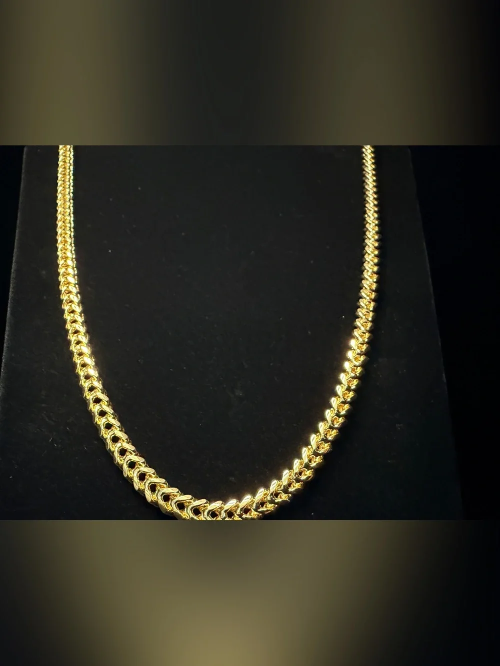 Franco 24in 6.5MM Italy 750 Stamped Gold Filled necklace. Perfect Piece.